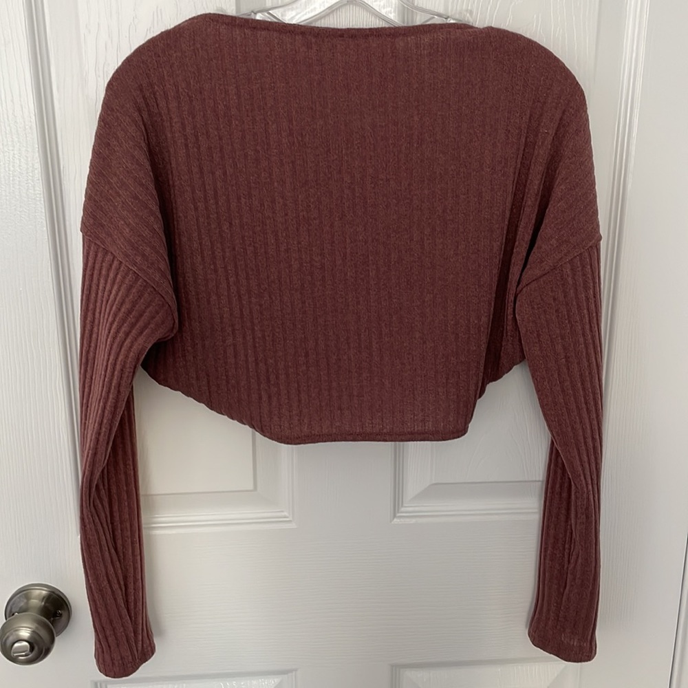 Astr Ribbed Brown Bodysuit - Picture 6 of 8